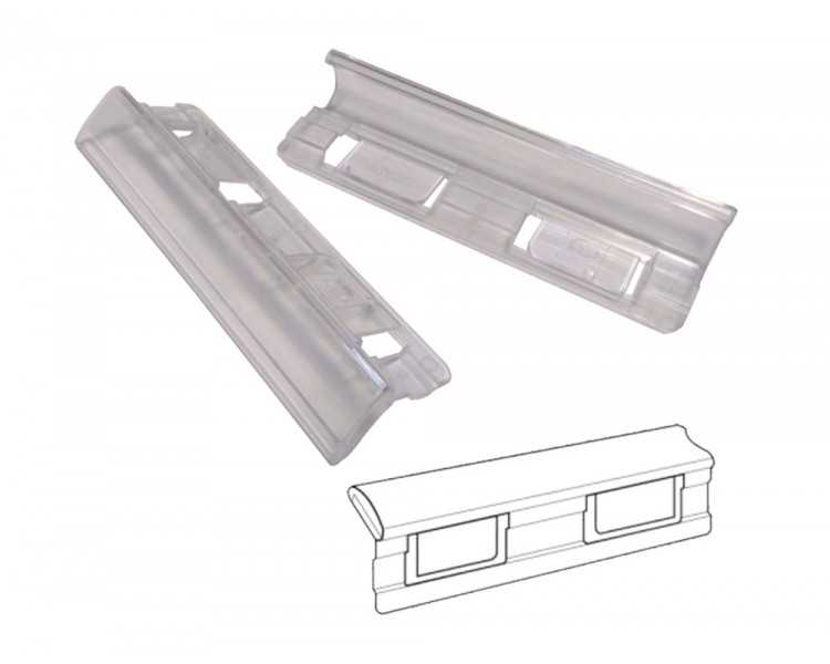 Visor de cristal gio corto cristal transparente 8,5x1,5 cm