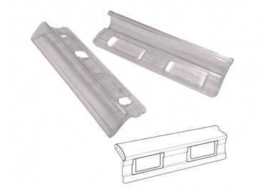 Visor de cristal gio corto cristal transparente 8,5x1,5 cm Visor de cristal gio corto cristal transparente 8,5x1,5 cm
