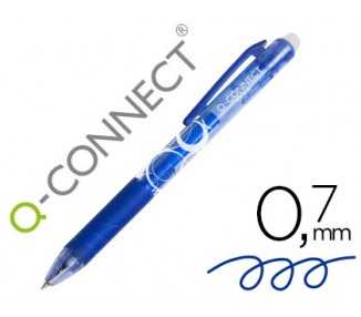 Boligrafo q-connect retractil borrable 0,7 mm color azul