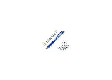 Boligrafo q-connect retractil borrable 0,7 mm color azul