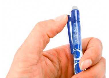 Boligrafo q-connect retractil borrable 0,7 mm color azul
