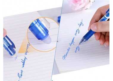 Boligrafo q-connect retractil borrable 0,7 mm color azul