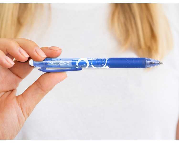 Boligrafo q-connect retractil borrable 0,7 mm color azul