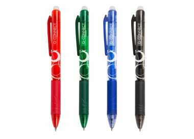 Boligrafo q-connect retractil borrable 0,7 mm color azul