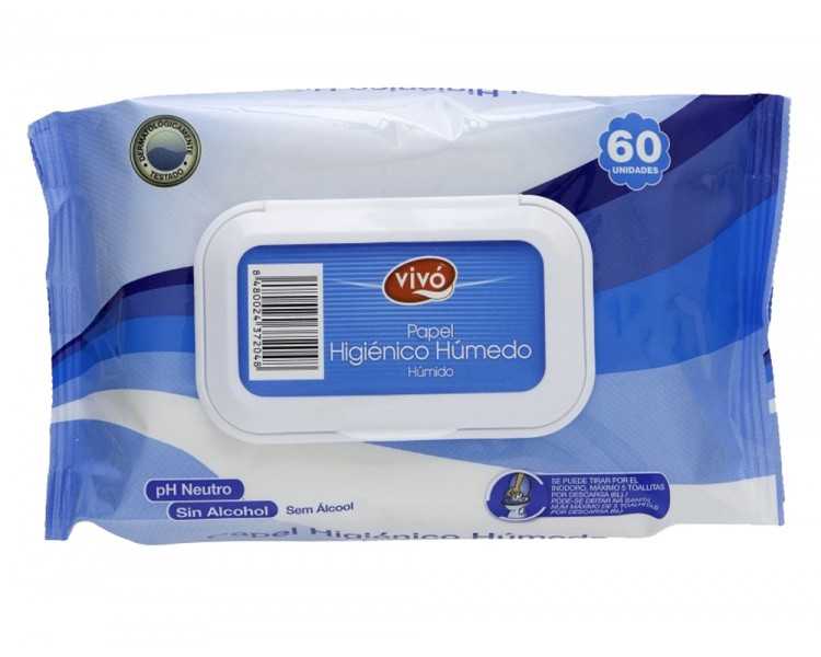 Papel higienico humedo freshness paquete con tapa de 80 unidades