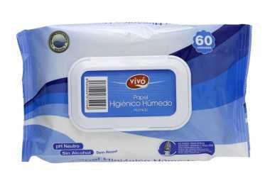 Papel higienico humedo freshness paquete con tapa de 80 unidades