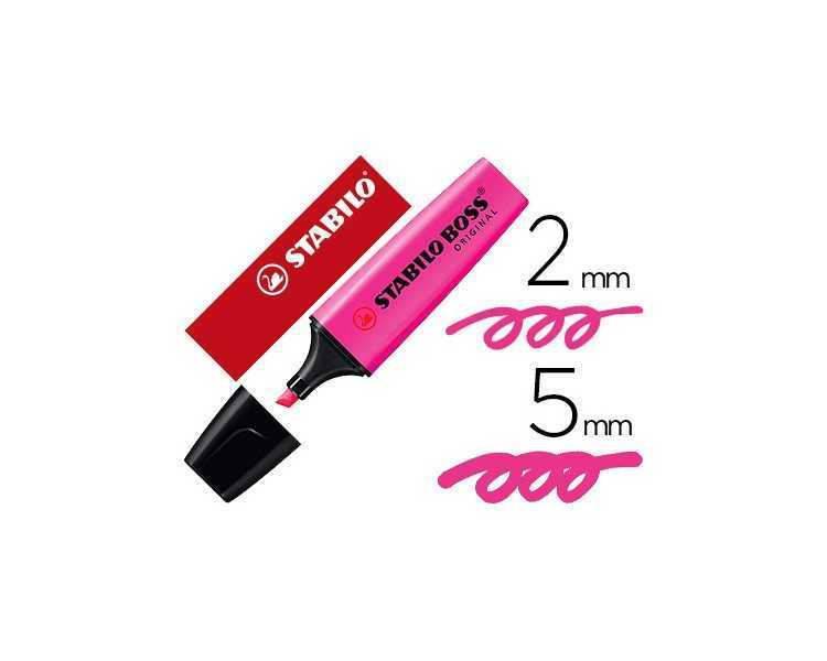 Rotulador stabilo boss fluorescente 70 magenta