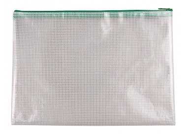 Bolsa multiusos q-connect malla din a4 apertura superiorcon cremallera verde Bolsa multiusos q-connect malla din a4 apertura superiorcon cremallera verde