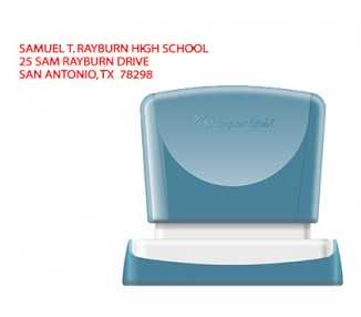 Sello x'stamper quix personalizable color rojo medidas 14x60 mm q-14
