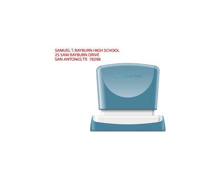 Sello x'stamper quix personalizable color rojo medidas 14x60 mm q-14