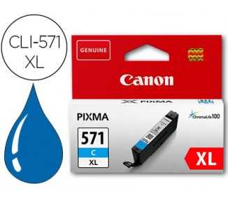 Ink-jet canon cli-571xl pixma mg6852 / ts6050 / ts8050 cian 500 pag