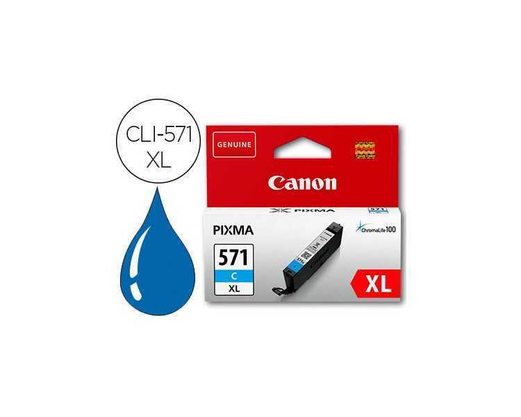 Ink-jet canon cli-571xl pixma mg6852 / ts6050 / ts8050 cian 500 pag