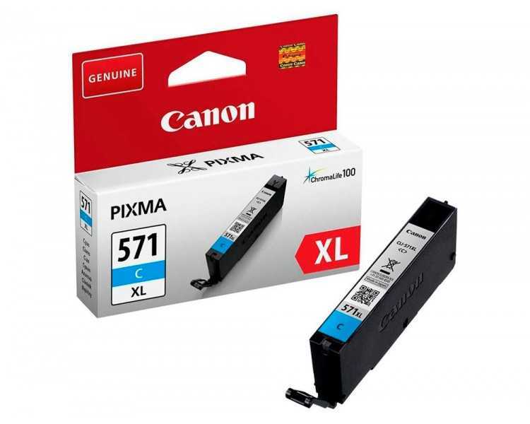 Ink-jet canon cli-571xl pixma mg6852 / ts6050 / ts8050 cian 500 pag