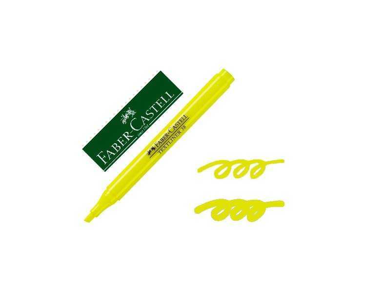 Rotulador faber fluorescente textliner 38 amarillo