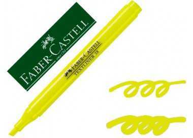 Rotulador faber fluorescente textliner 38 amarillo
