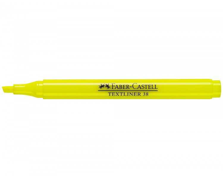 Rotulador faber fluorescente textliner 38 amarillo