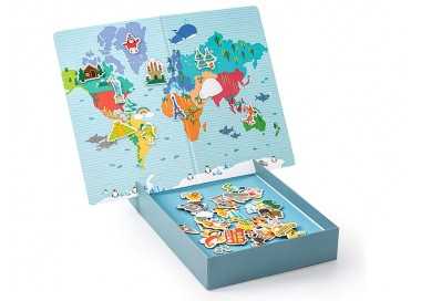 Juego apli didactico magnetico mapa mundi 40 piezas