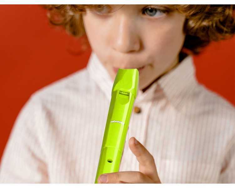 Flauta hohner 9508 color verde funda verde y transparente