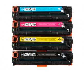 Toner compatible clover hp laserjet cp2020 / cp2025 multipack negro / amarillo / cian / magenta