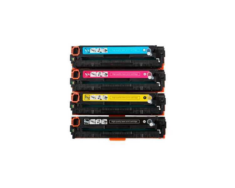 Toner compatible clover hp laserjet cp2020 / cp2025 multipack negro / amarillo / cian / magenta