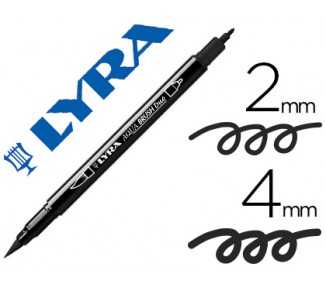 Rotulador lyra aqua brush acuarelable doble punta fina y pincel negro
