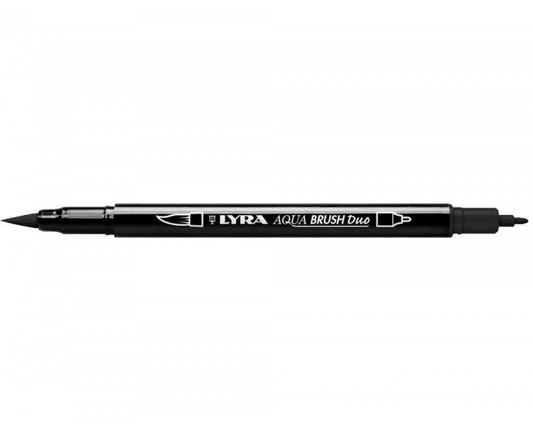 Rotulador lyra aqua brush acuarelable doble punta fina y pincel negro