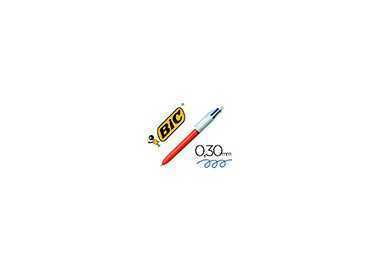 Boligrafo bic cuatro colores punta fina 0,8 mm Boligrafo bic cuatro colores punta fina 0,8 mm