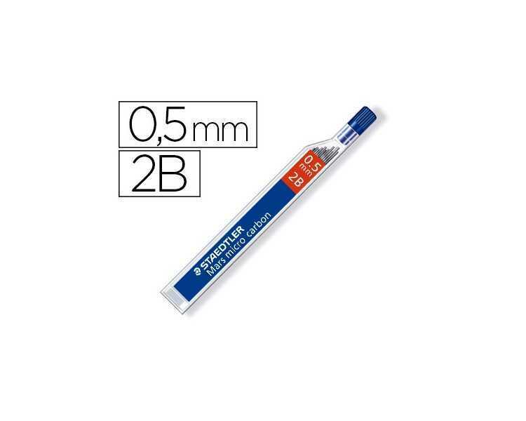 Minas staedtler mars micro grafito 0,5 mm 2b tubo con 12 unidades