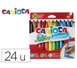 Rotulador carioca jumbo punta gruesa estuche de 24 unidades colores surtidos