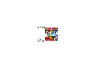 Rotulador carioca jumbo punta gruesa estuche de 24 unidades colores surtidos