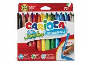 Rotulador carioca jumbo punta gruesa estuche de 24 unidades colores surtidos