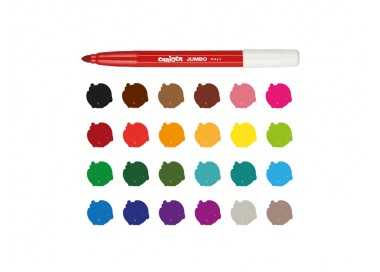 Rotulador carioca jumbo punta gruesa estuche de 24 unidades colores surtidos