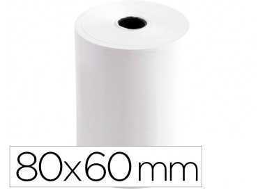 Rollo sumadora termico q-connect 80 mm ancho x 60 mm diametro sin bisfenol a