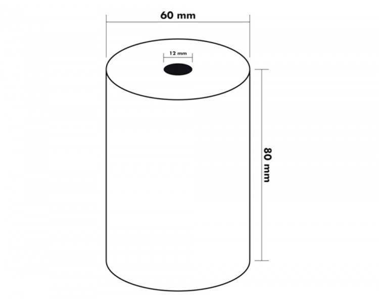 Rollo sumadora termico q-connect 80 mm ancho x 60 mm diametro sin bisfenol a