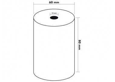 Rollo sumadora termico q-connect 80 mm ancho x 60 mm diametro sin bisfenol a