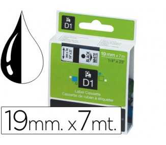 Cinta dymo negro-blanco 19mm x 7mt d1