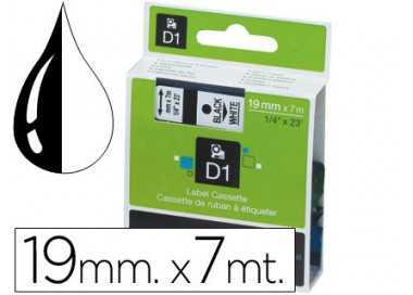 Cinta dymo negro-blanco 19mm x 7mt d1