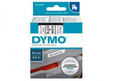 Cinta dymo negro-blanco 19mm x 7mt d1