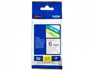 Cinta brother tze111 transparente-negro 6mm longitud 8 mt Cinta brother tze111 transparente-negro 6mm longitud 8 mt