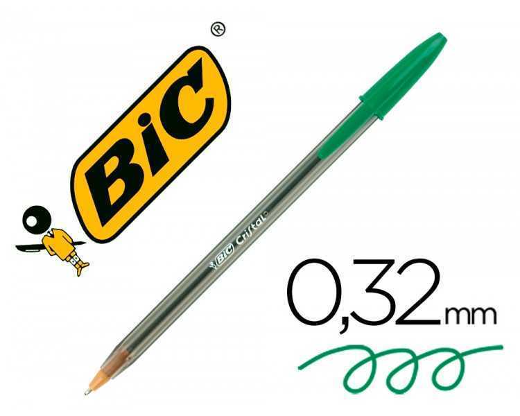 Boligrafo bic cristal original tinta verde unidad
