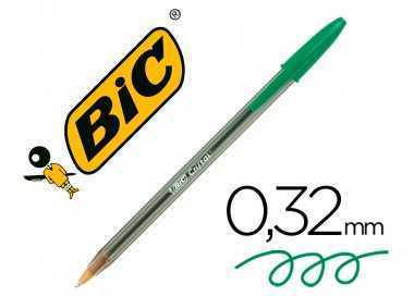 Boligrafo bic cristal original tinta verde unidad