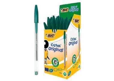 Boligrafo bic cristal original tinta verde unidad Boligrafo bic cristal original tinta verde unidad