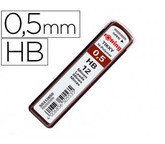 Minas rotring grafito 0,5 mm hb estuche de 12 minas