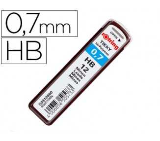 Minas rotring grafito 0,7 mm hb estuche de 12 minas