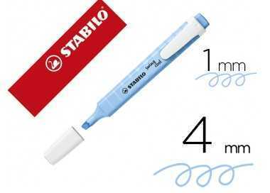 Rotulador stabilo fluorescente swing cool pastel azul ventoso