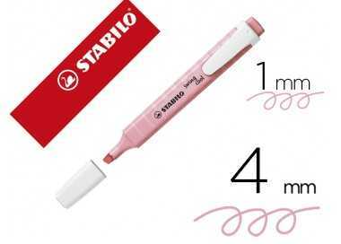 Rotulador stabilo fluorescente swing cool pastel rosa