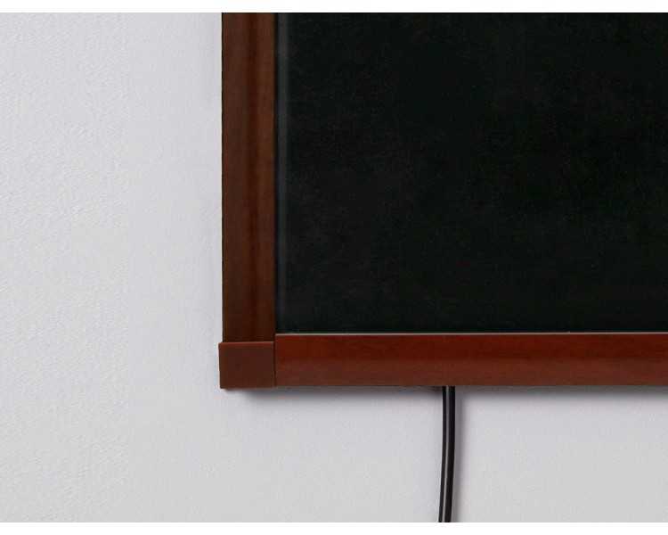Pizarra cristal liderpapel con led en caballete de madera para rotuladores tipo tiza 50x90cm