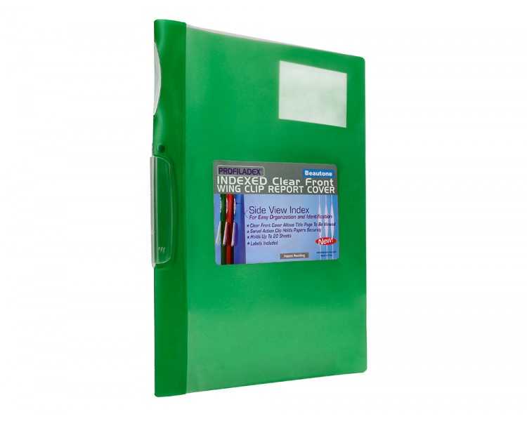 Carpeta beautone dossier pinza lateral 48383 polipropildin a4 verde pinza giratoria -pack de 10 retractilado