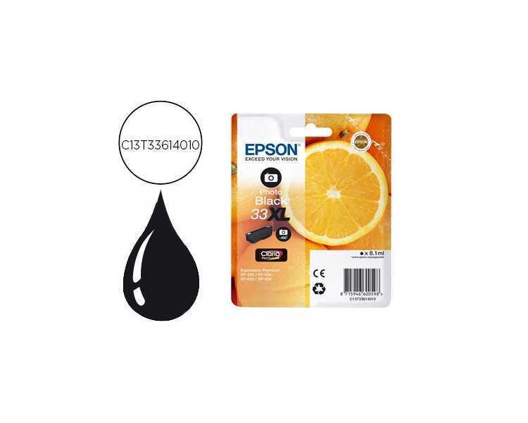 Ink-jet epson 33 xl expression premium xp530 / 630 / 635 / 830 negro 8,1 ml 400 pag