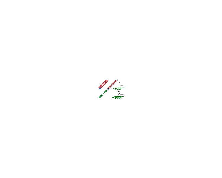 Rotulador edding punta fibra 751 verde punta redonda 1-2 mm